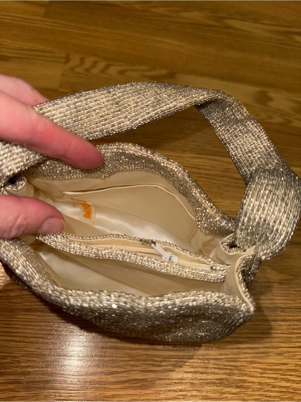 Vintage Walborg Silver Beaded Evening Bag